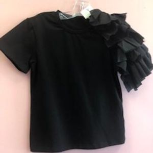 Black one arm T for girls